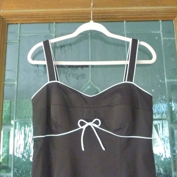 BROWN SUNDRESS WITH BUILT IN BRA SIZE 10 - Picture 3 of 11